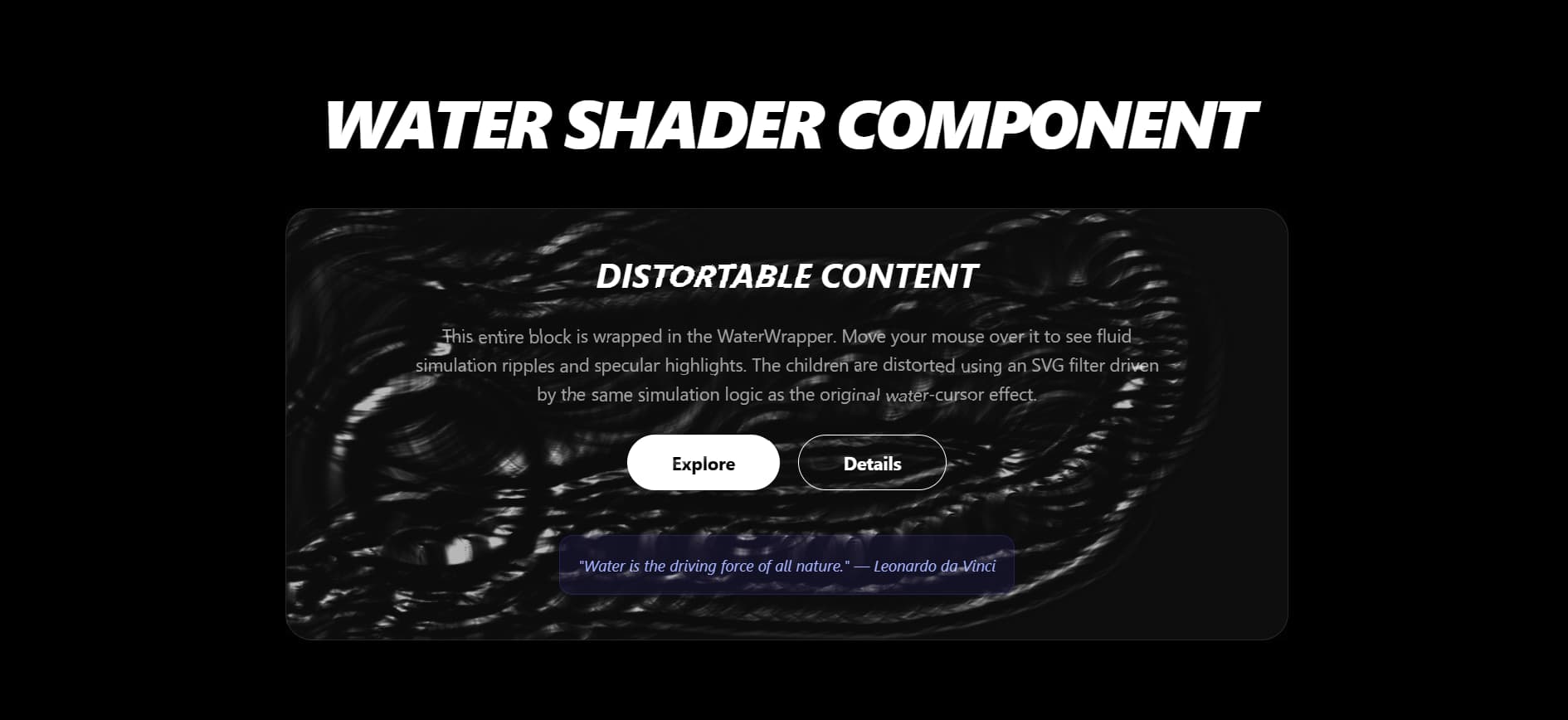 Water Shader Component — 01